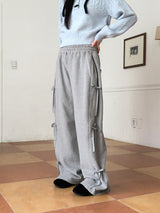 [Sheep fleece] Sento balloon side ribbon juli pants