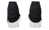 SHIRRING LAYERD LONG SKIRT (6679780753526)