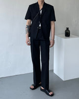 リネンショートスリーブショートジャケット / ECT Linen Short-Sleeved Short Jacket (2 colors)