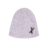 VA Brooch Soft Angora Beanie Purple