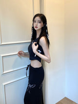 リボンマキシロングスカート/878. Ribbon maxy long sk (2color)