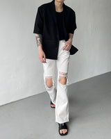 ミュファダメージカッティングデニム / MG617 Mufa Damage Cutting Denim (2 colors)