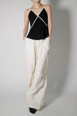 ブラックラインスリーブレスブラウス / black line sleeveless blouse