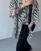 SI オーバーサイズフィットゼブラ半袖シャツ / SI Oversized Fit Zebra Short-Sleeved Shirt (3XL)