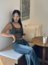 mood sheer sleeveless top
