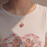 Crack heart necklace