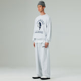 アーチプリンティングスウェット/ARCH PRINTING SWEAT SHIRT-WHITE MELANGE