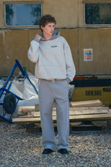 UNI HEAVYWEIGHT SNAP DETAIL HOODIE [MELANGE GRAY]