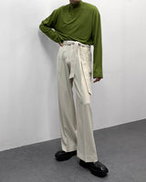 FLベルトサイドバンディングワイドスラックス/FL Belted Side Banding Wide Slacks (4 colors)