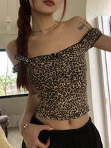 レオパードスクエア半袖Tシャツ
