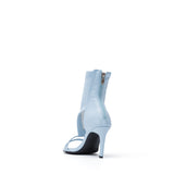 Side Cut-Out Open Toe Heel(Sky Blue)