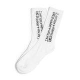 VERTICAL LOGO SOCKS - WHITE (6675695337590)