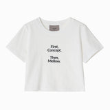 W01 ホワイトコンセプトクロップTシャツ