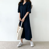 ハーフスリーブカラードドレス / Half Sleeve Collared Dress