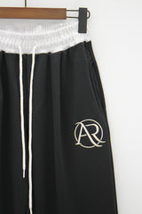 カラーコンビネーションレタリングブラッシュトレーニングパンツ / Color combination lettering brushed training pants (3color)