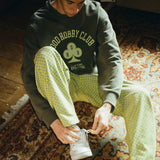 チェッカーボードバンディングパンツ/CHECKERBOARD BANDING PANTS_LIME GREY