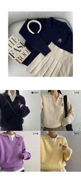 ベジークラウンカラーニットウェア / Veggie Crown Collar Knitwear