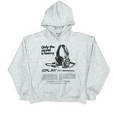 never headset printing loosefit hoody