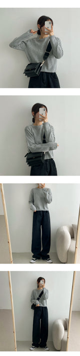 ボアウォッシングブラックブルーデニムパンツ / Boer Washing Black Blue Denim Pants
