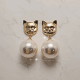ビッグパールピアス / Melbie The Cat Series - Big Pearl Piercing (Gold ver.)