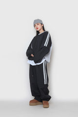 2wayナイロンスェットシャツ / two-way nylon sweatshirt