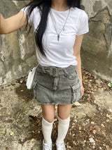 キュートキュービックスリムTシャツ / Cute cubic slim t-shirt