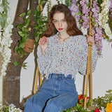 Floral Wrinkle Blouse (6681271238774)