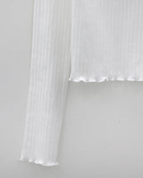 ラフカットリブTシャツ/Rough cut ribbed T-shirt (3color)