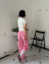 ribbon string pants (pink)