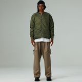 リバーシブルフリースジャンパー/REVERSIBLE FLEECE JUMPER-KHAKI
