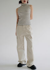 ポーラーストライプスリーブレストップ/Polar Stripe Sleeveless (2color)