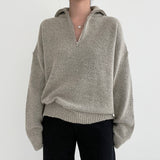 オレインハーフジップアップニット / Orein Half Zip Up Knit (6color)