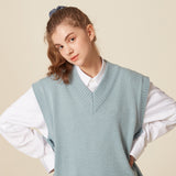 V NECK KNIT VEST_SKY BLUE (6610809258102)