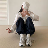 [2colors] Airport hooded windbreaker