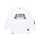 SIDE B OVERSIZED LONG SLEEVES T-SHIRTS WHITE / BLACK (4626279628918)