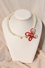 Red Flower Necklace