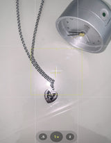 バタフライネックレス/No.9466 butterfly heart necklace