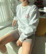 original logo sweat shirt. white