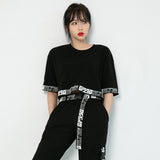 ウルトラバンドクロップTシャツ/TOP(8651) Ultra Band Crop Tee