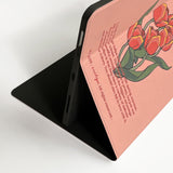 アイパッドレザーレットケース_マンゴーチューリップ / iPad Leatherette Case_Mango Tulips