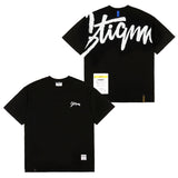 23 タグオーバーサイズTシャツ / 23 TAG OVERSIZED T-SHIRTS WHITE MELANGE / BLACK
