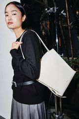 ハープハーフショルダーバッグ / harp-half shoulder bag_cream
