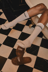 グッドデイファリーサンダル/G'day furry sandals (brown)