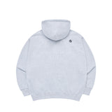 BASIC LOGO NEEDLEWORK HOODIE ZIP UP MELANGE 