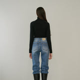 TURTLE NECK TOP (BLUE)(Copy) (6645971910774)