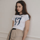 スポーティートラッククロップTシャツ/Sporty track crop t-shirt [2 Color]