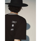 ニットカラーラウンドTシャツ / KNITTING COLLAR ROUND T-SHIRT_BK