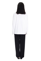 セリフロゴオーバーフィットラッシュロングスリーブTシャツ/serif logo overfit rash long sleeve T-shirt (white)
