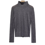 [WOOL] ソフトタートルネック長袖
