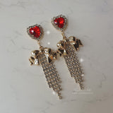 パーティーリボンプリンセスイヤリング / Party Ribbon Princess Earring - Red